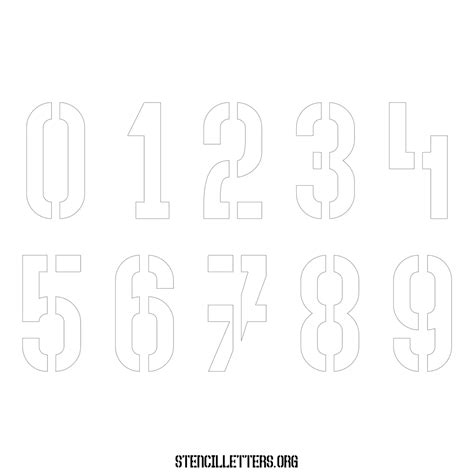 4 Inch to 10 Inch Printable 0-9 Number Stencils - Stencil Letters Org