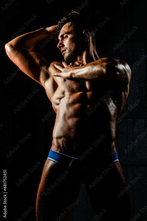 Sexy Muscular Handsome Topless Male Model Muscular Body Muscular Man