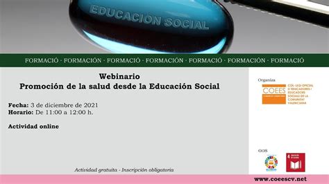 Webinario Promoci N De La Salud Desde La Educaci N Social Youtube