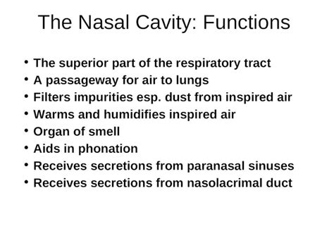 (PPT) The Nasal Cavity: Functions - DOKUMEN.TIPS