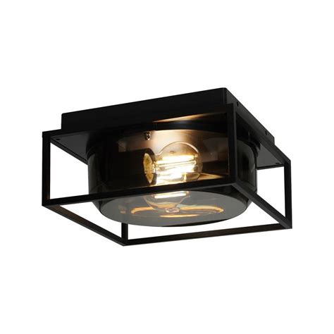 Czarna Lampa Sufitowa Griffin IP44 Ardant Pl