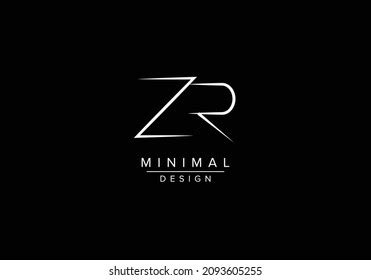 Initials Alphabet Letters Zr Rz Monogram Stock Vector Royalty Free