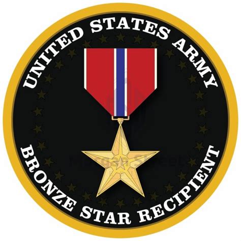 Us Army Bronze Star Recipient Decal Sticker Veteran Ebay