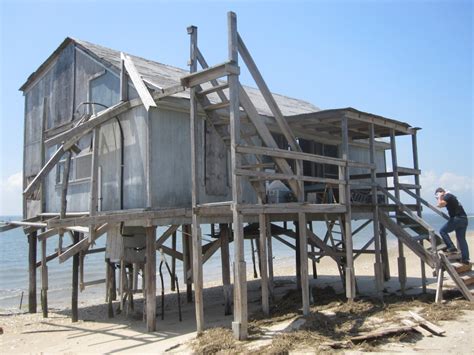 Abandoned Houses & Boat on an Island in Wachapreague, VA