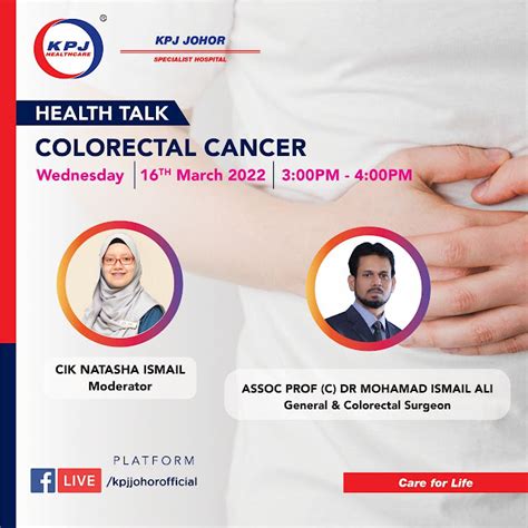 National Cancer Society Of Malaysia Penang Branch Health Talk Colorectal Cancer