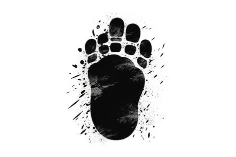 Premium Photo Black Footprint Isolated On White Background