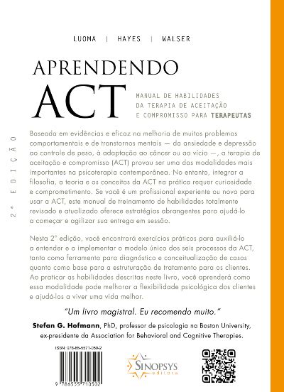 Kit Terapia De Aceitação E Compromisso Aprendendo Act Sinopsys