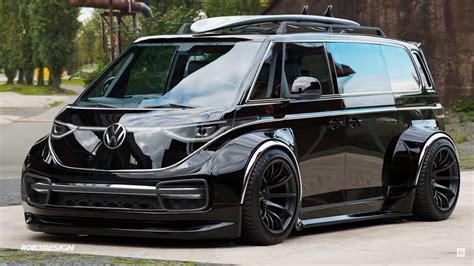 Volkswagen ID Buzz Kombi Is Like A Surfer Van On Slammed Widebody