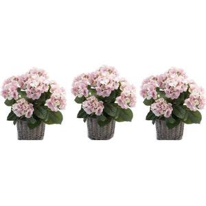 3x Hortensia Nep Tak 28 Cm Blauw Kunstplanten Online Kopen