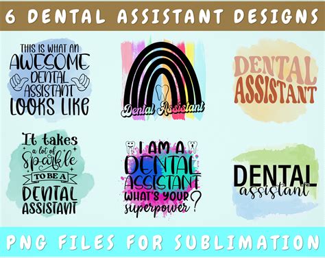 Dental Assistant Sublimation Designs Bundle Dental Assistant Png By