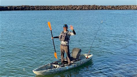 Pesca de kayak en escollera playa de camawuiroa Pargos y Róbalos pesca