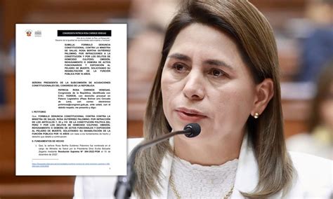 Patricia Chirinos Presenta Denuncia Constitucional Contra Rosa