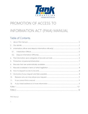 Fillable Online Paia Manual Fax Email Print Pdffiller