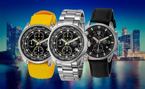 Bobroff Reloj Hombre Analogico Cuarzo Con Correa De Nylon Bf