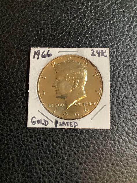 1966 24k Gold Plated Half Dollar Etsy