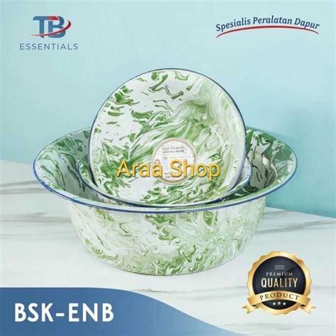 Baskom Enamel Lurik 26cm Waskom Jadul Blirik 26cm Basin Kaleng Belirik