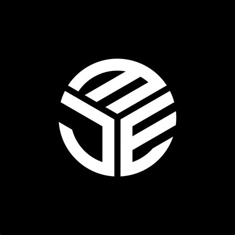 MJE letter logo design on black background. MJE creative initials ...