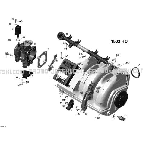 02 Air Intake Manifold And Throttle Body Pour Jetski Seadoo Rxt X 255