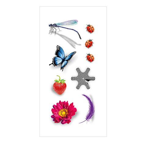 Butterfly Temporary Tattoo 3d Stickers Tattoo Butterflies And Flowers