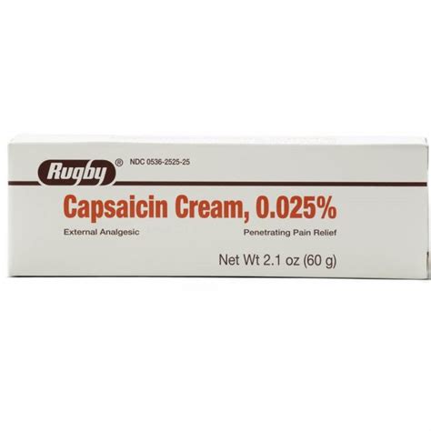 Capsaicin Analgesic Pain Relief Cream 2.1oz Tube 1Ct