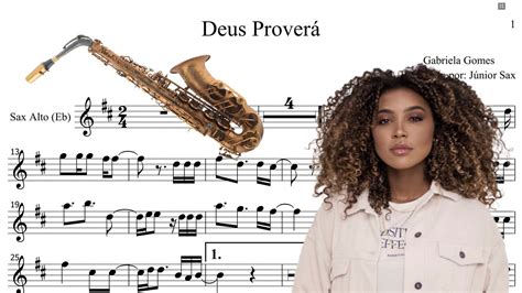 Partitura Sax Alto Deus Prover Gabriela Gomes Youtube