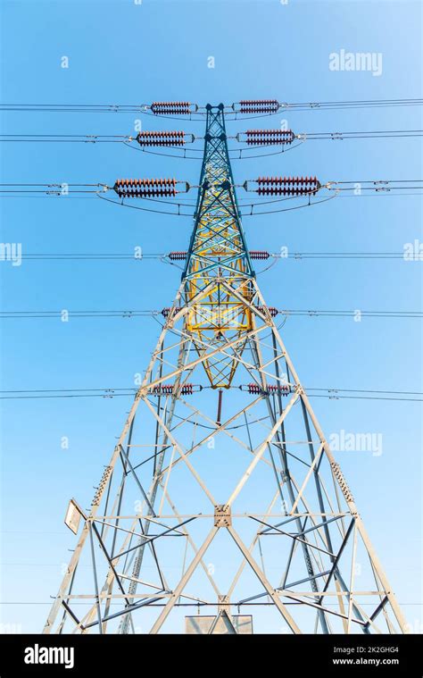 High voltage transmission tower Stock Photo - Alamy