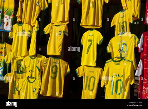 Shirt Of The Brazilian National Football Team For Sale In The City Of