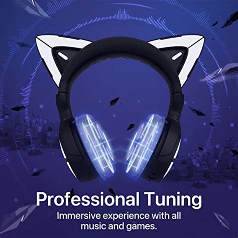 YOWU RGB Cat Ear Headphone 4 Upgraded Wireless Wired Gaming Headset