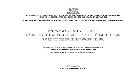 Manual De Patologia Clinica Veterinaria 1 PDF Document