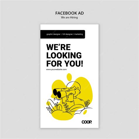 Premium PSD | We are hiring facebook template