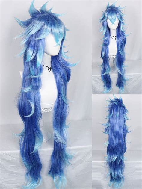 Multicolor Collar Synthetic Fiber Bangs Wig Embellished Wigs Accs Snk