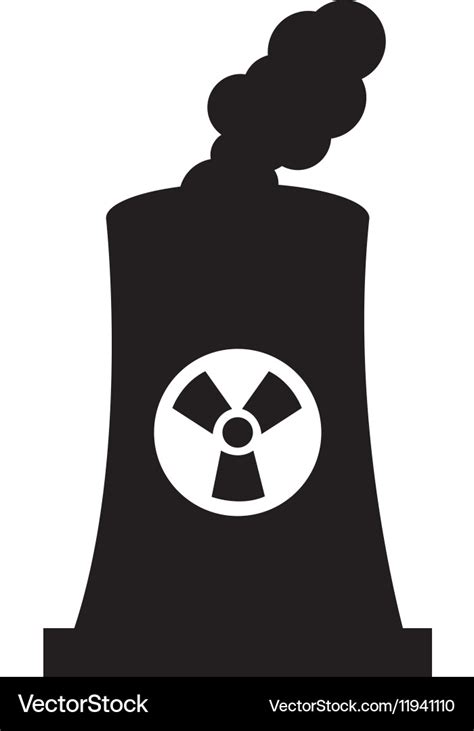 Nuclear energy symbol isolated icon Royalty Free Vector