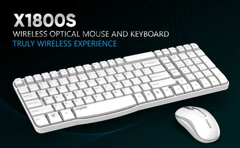 Buy Rapoo X1800S Wireless Optical Keyboard Mouse Combo White