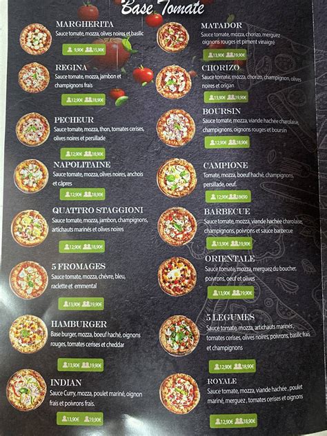 Menu Au Obois Pizza Au Feu De Bois Restaurant Sartrouville