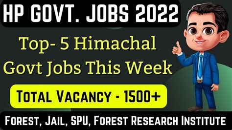 Hp Latest Govt Jobs 2022 इस हफ्ते की 4 बड़ी जॉब्स 1500 Vacancy