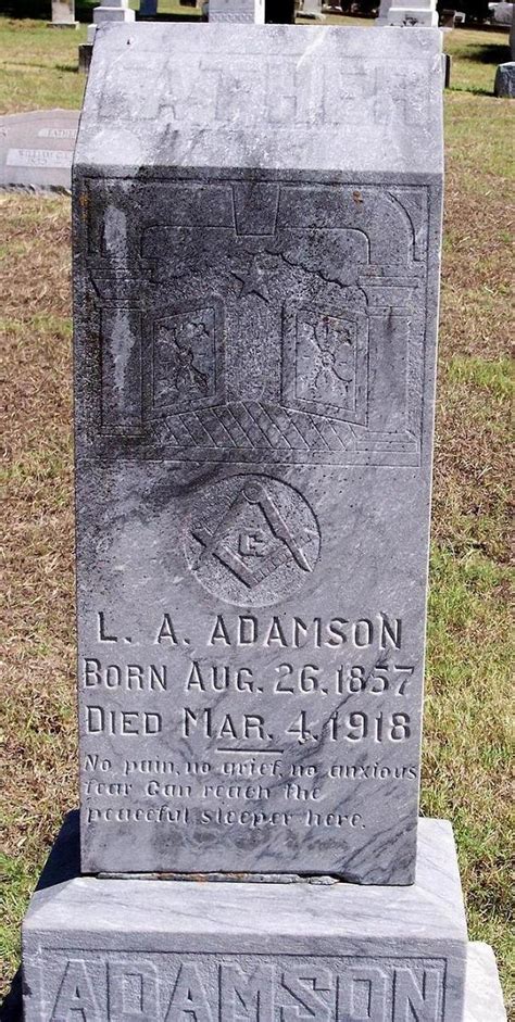 Leander Algerine Lee” Adamson 1857 1918 Monumento Find A Grave