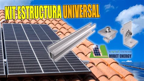 Kit Estructura Universal Coplanar Paneles Solares Teja Hormig N