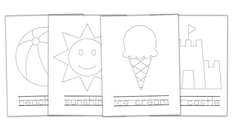 Free Printable Summer Tracing Worksheets For Preschool The Craft At