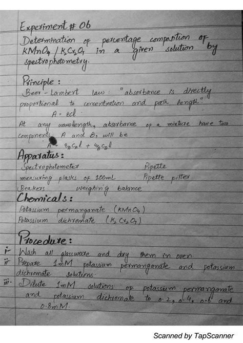 SOLUTION Determination Of Percentage Composition Of Kmno4 Through