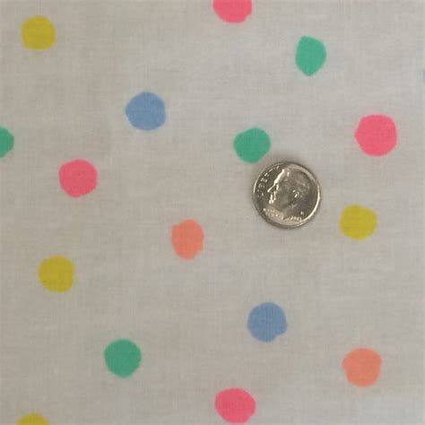 Cotton Fabric / Polka Dot Fabric / Polka Dot Cotton Fabric / Multi ...