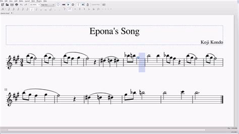 Eponas Song Piano Sheet Music