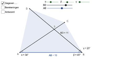 Opdracht 1 Gegeven Vierhoek ABCD Bereken CD GeoGebra