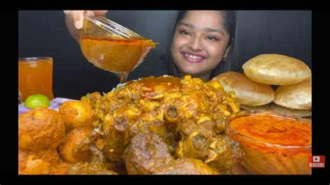 Wow Yummy Mutton Fat Curry Eating Satisfying Mukbang Youtube