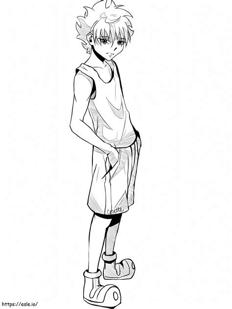 Killua Hunter X Hunter 3 Coloring Page