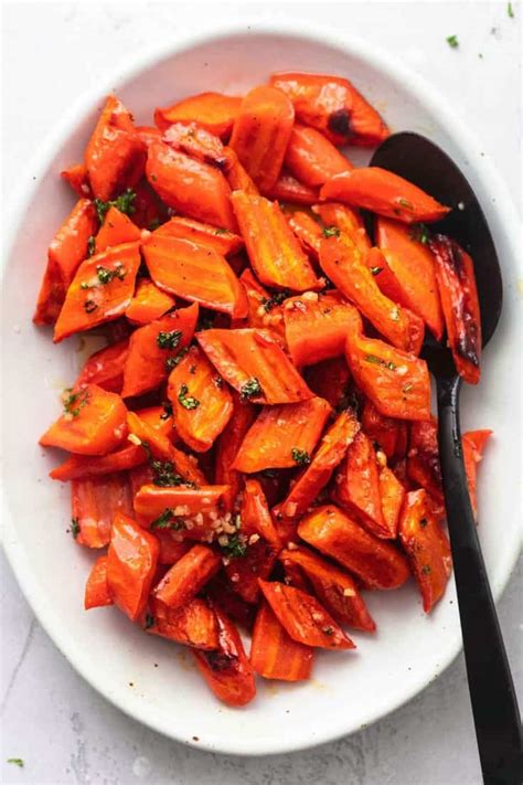 Roasted Honey Garlic Glazed Carrots Creme De La Crumb