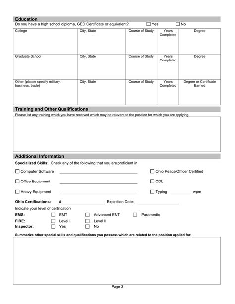 Butler Township Ohio Employment Application Fill Out Sign Online