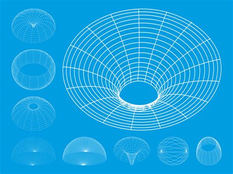 3 D Wireframe Shapes Set Vector Art Graphics Freevector