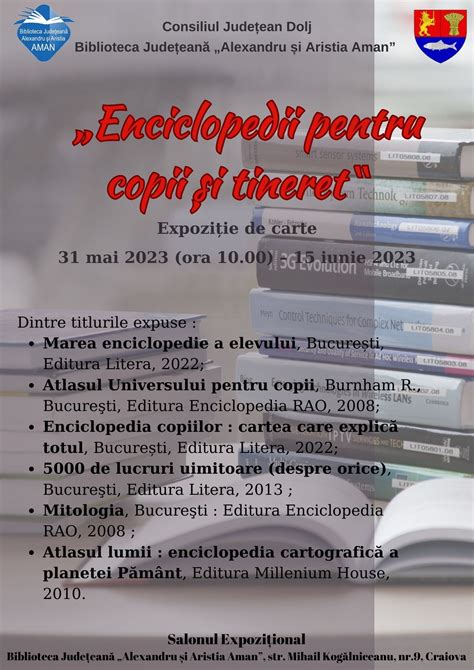 Enciclopedii pentru copii și tineret în colecțiile Bibliotecii Județene