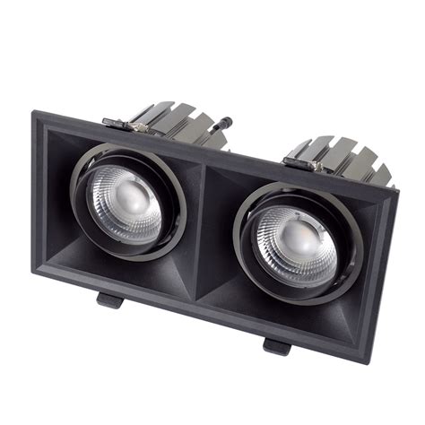 Aluminum Double Head Fixture X W Led Lamp Cob Led Grille Downlight