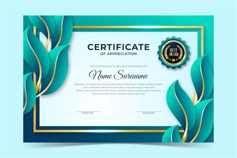 Premium Vector Ecological Certificate With Leaves Frame In 2024 Certificate Layout